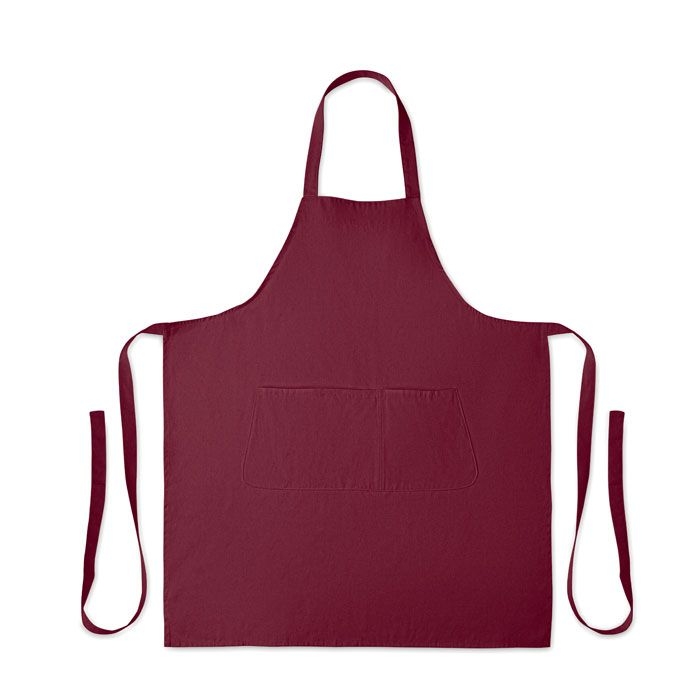 MO2249-02Gamma Kuechenschuerze Organic Cotton_ bordeaux