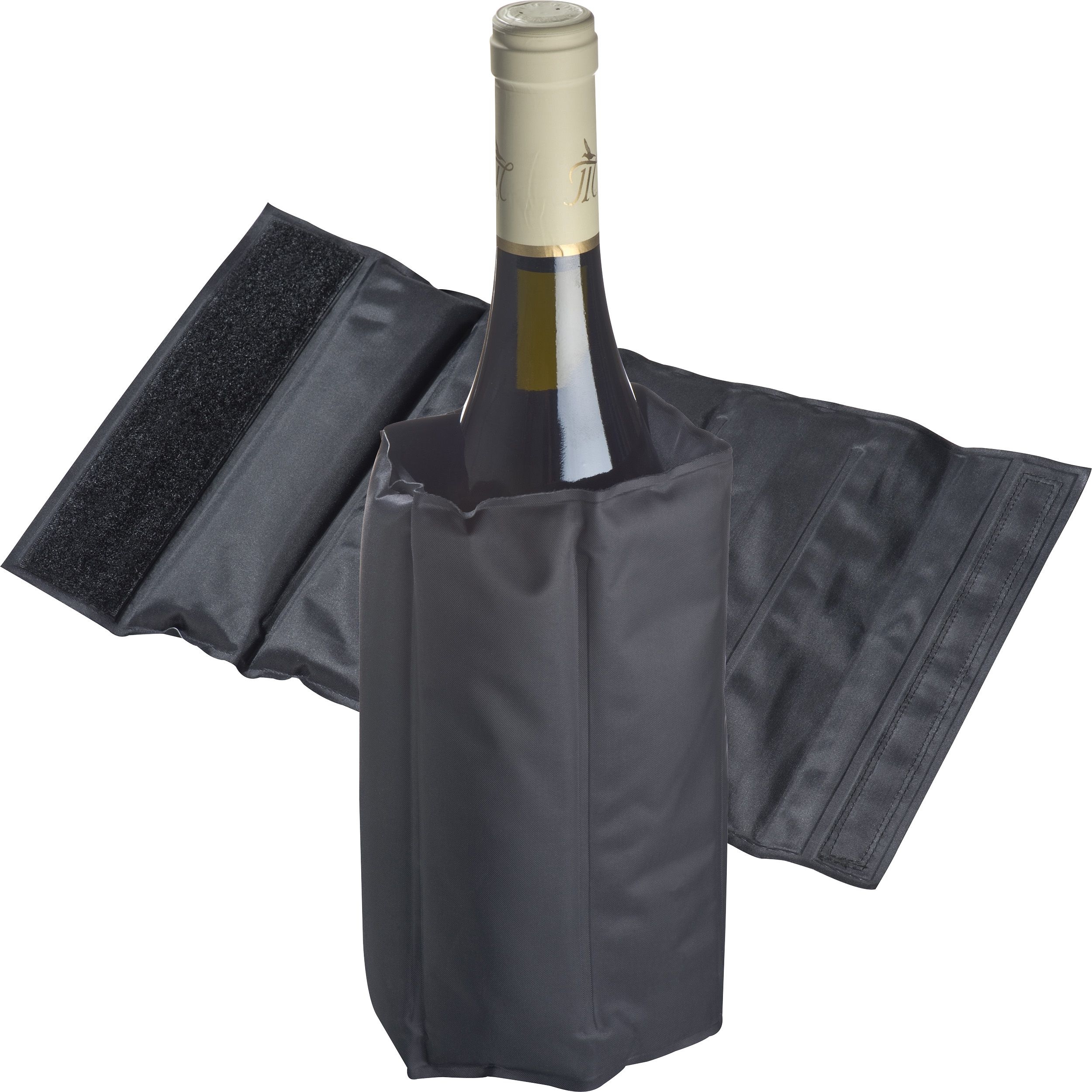 Kühlmanschette aus Nylon mit integrierten Kühlpads, schwarz