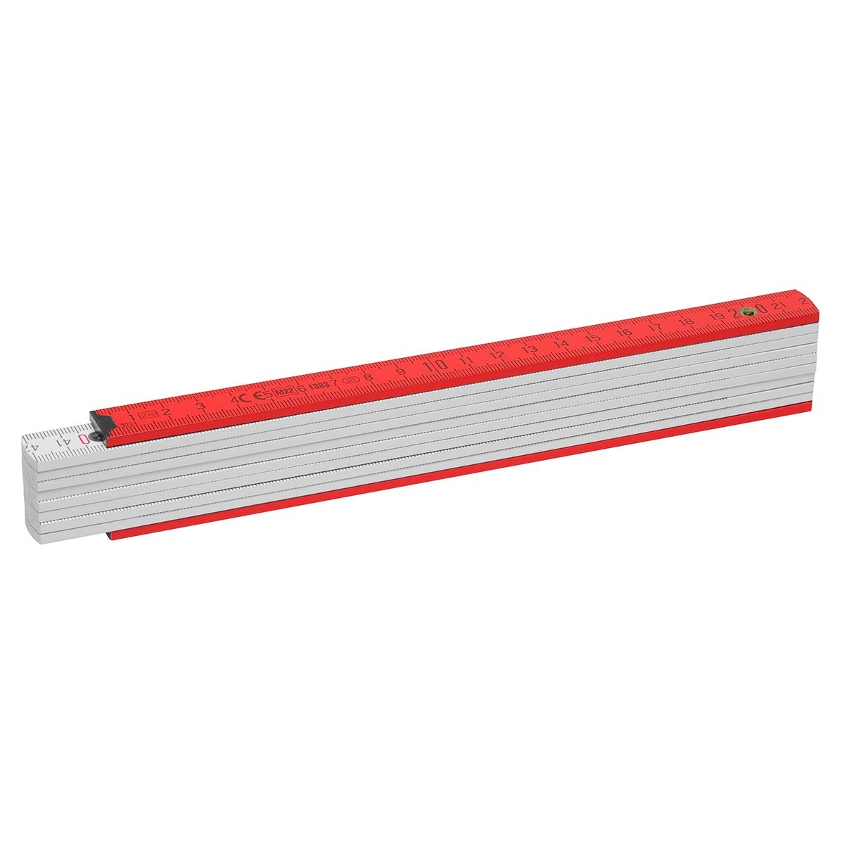 HE8662-0-1Zollstock Holz _Colour_ weiss_ rot HE8662-0-1Zollstock Holz _Colour_ weiss_ rot