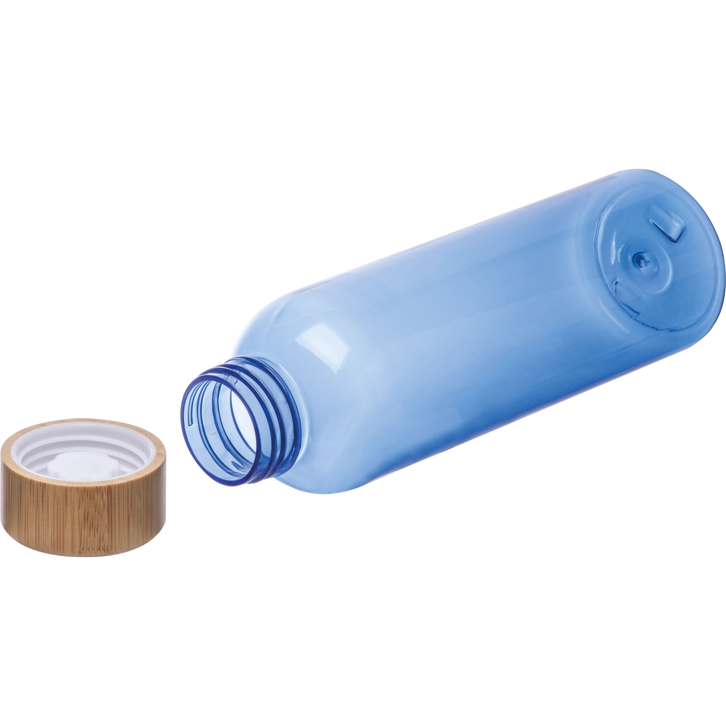 MA84822-04Trinkflasche aus PET mit Bambusdeckel_ 500ml  SAMBOR_ blau
