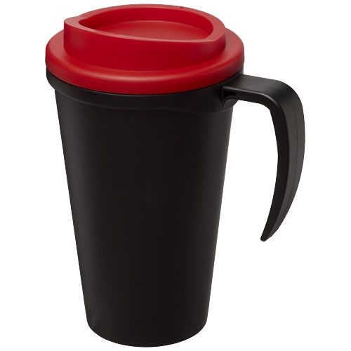 PF210004-16Americano® Grande 350 ml Isolierbecher_ schwarz_rot PF210004-16Americano® Grande 350 ml Isolierbecher_ schwarz_rot
