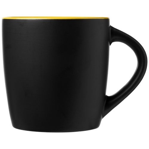PF100476-6Riviera 340 ml Keramikbecher_ schwarz_gelb