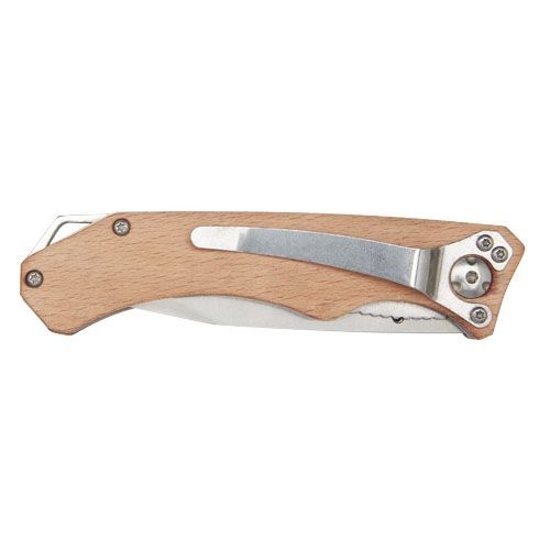 Dave Holz-Klappmesser mit Gürtelclip, holz