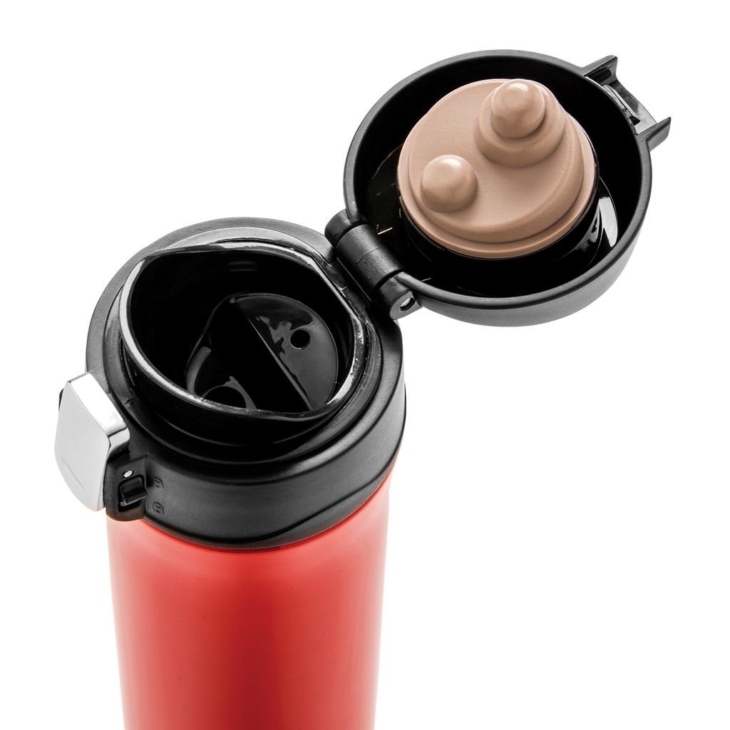 XDP435.06-4Easy-Lock Vakuum-Becher aus RCS recyceltem Stainless-Steel_ rot