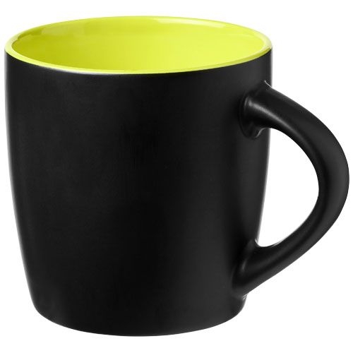 PF100476-5Riviera 340 ml Keramikbecher_ schwarz_limone PF100476-5Riviera 340 ml Keramikbecher_ schwarz_limone