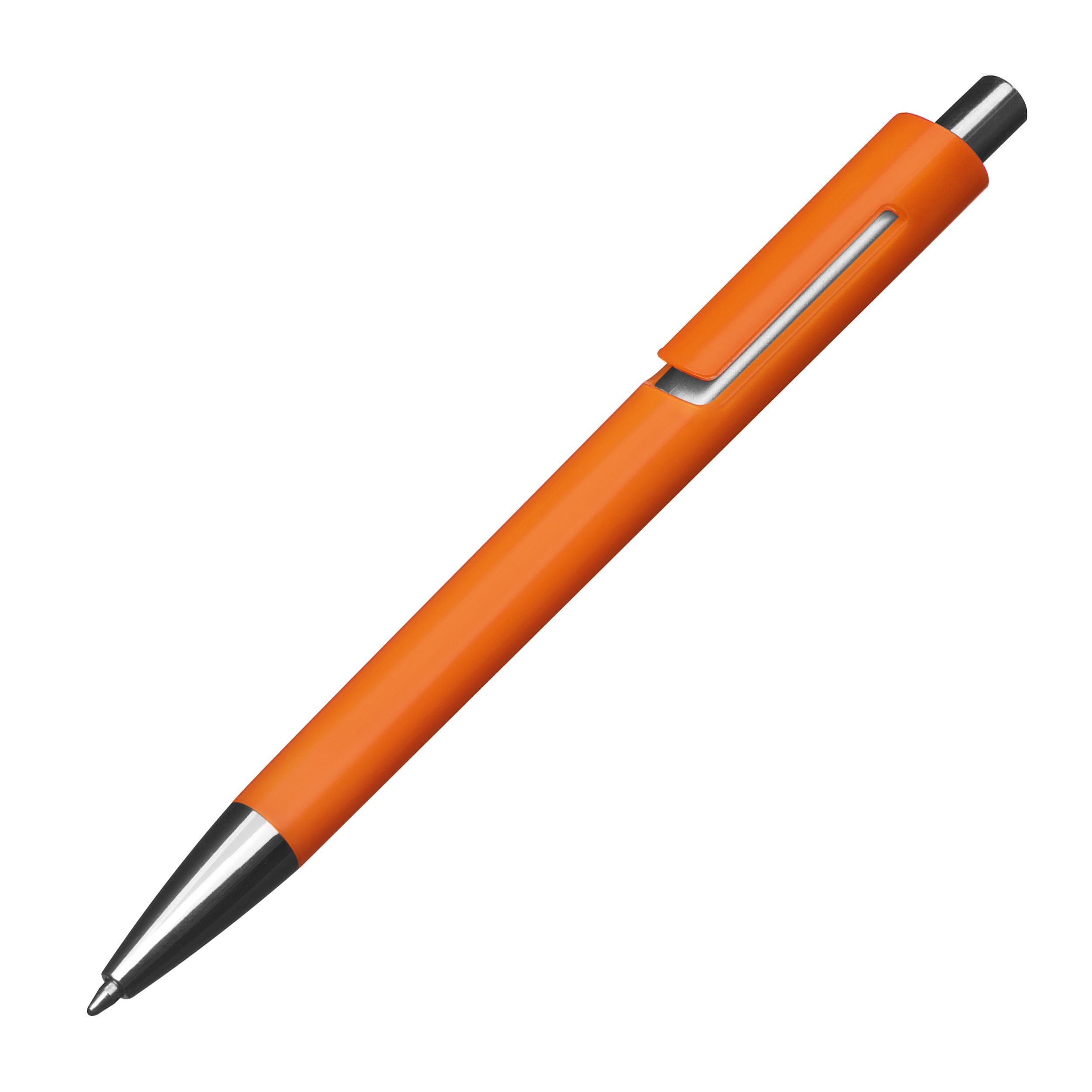 MA13538-10Kugelschreiber mit silbernen Applikationen_ orange