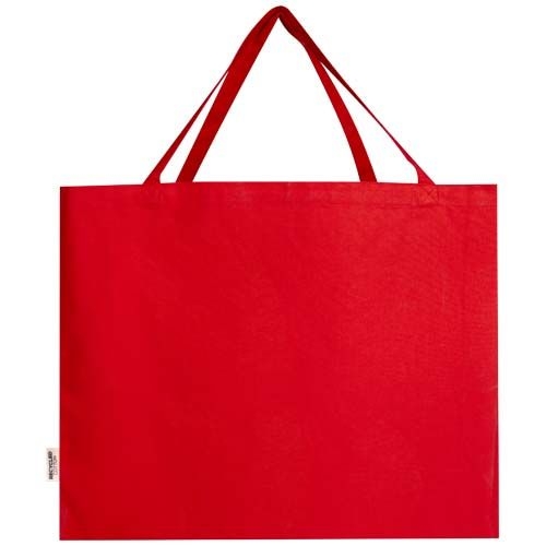 PF120734-3Odessa 220 g_m² Baumwoll Tragetasche aus GRS recycelter Baumwolle 40L_ rot