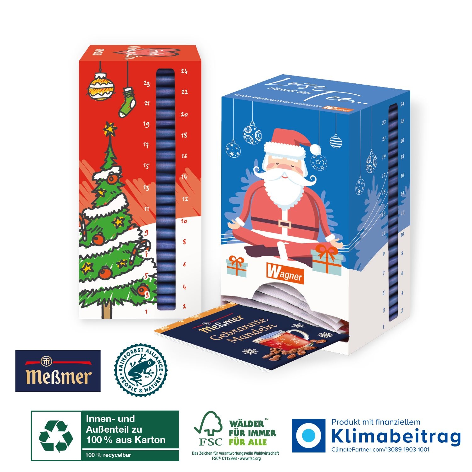 CD95222Adventskalender Messmer „Tee-Turm“