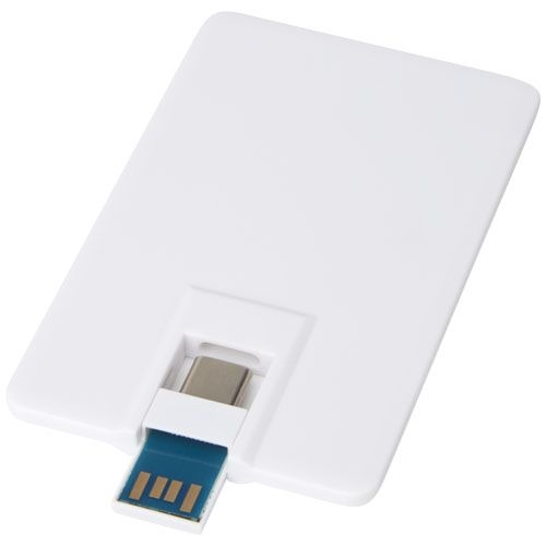 PF123749-1Duo slim 32 GB USB-Stick mit Typ-C und USB-A 3.0_ weiss_ 32 GB