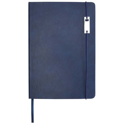PF106258-4Legato Elegance A5 Hardcover Notizbuch mit Tintenroller Set_ ozeanblau_weiss
