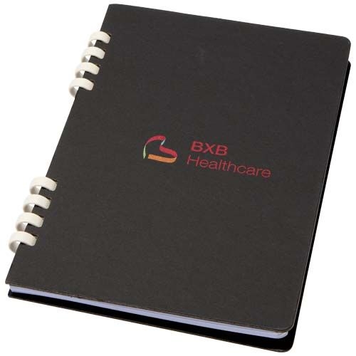 PF107046-3Fil A5 Hardcover RCS recyceltes Spiralnotizbuch_ schwarz