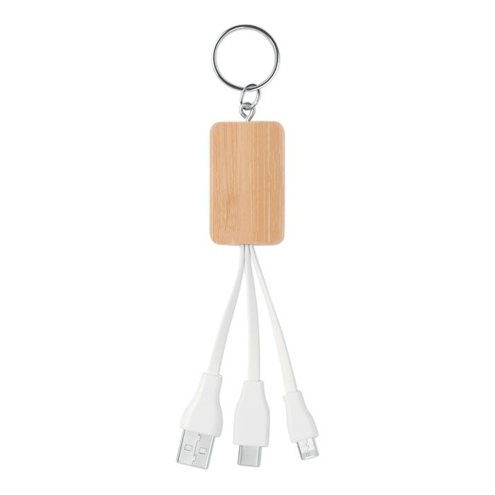 MO9888-40Clauer Schluesselring-Ladekabel 3in1_ Holz