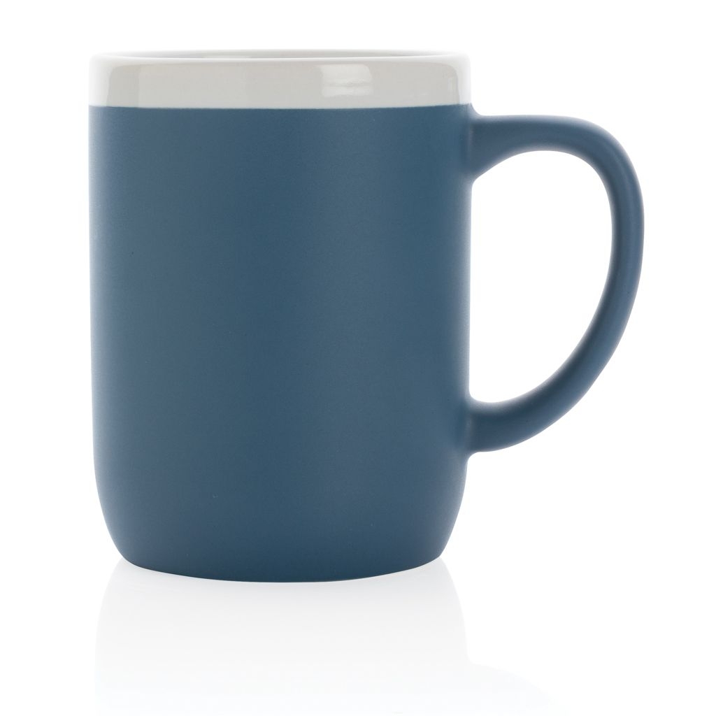 XDP434.09-5Keramiktasse mit weissem Rand_ 300ml_ blau