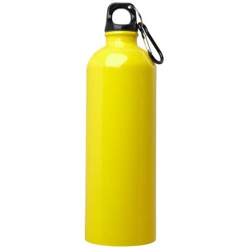 PF100861-2Oregon 750 ml RCS-zertifizierte_ einwandige Trinkflasche aus Edelstahl mit Karabinerhaken_ gelb