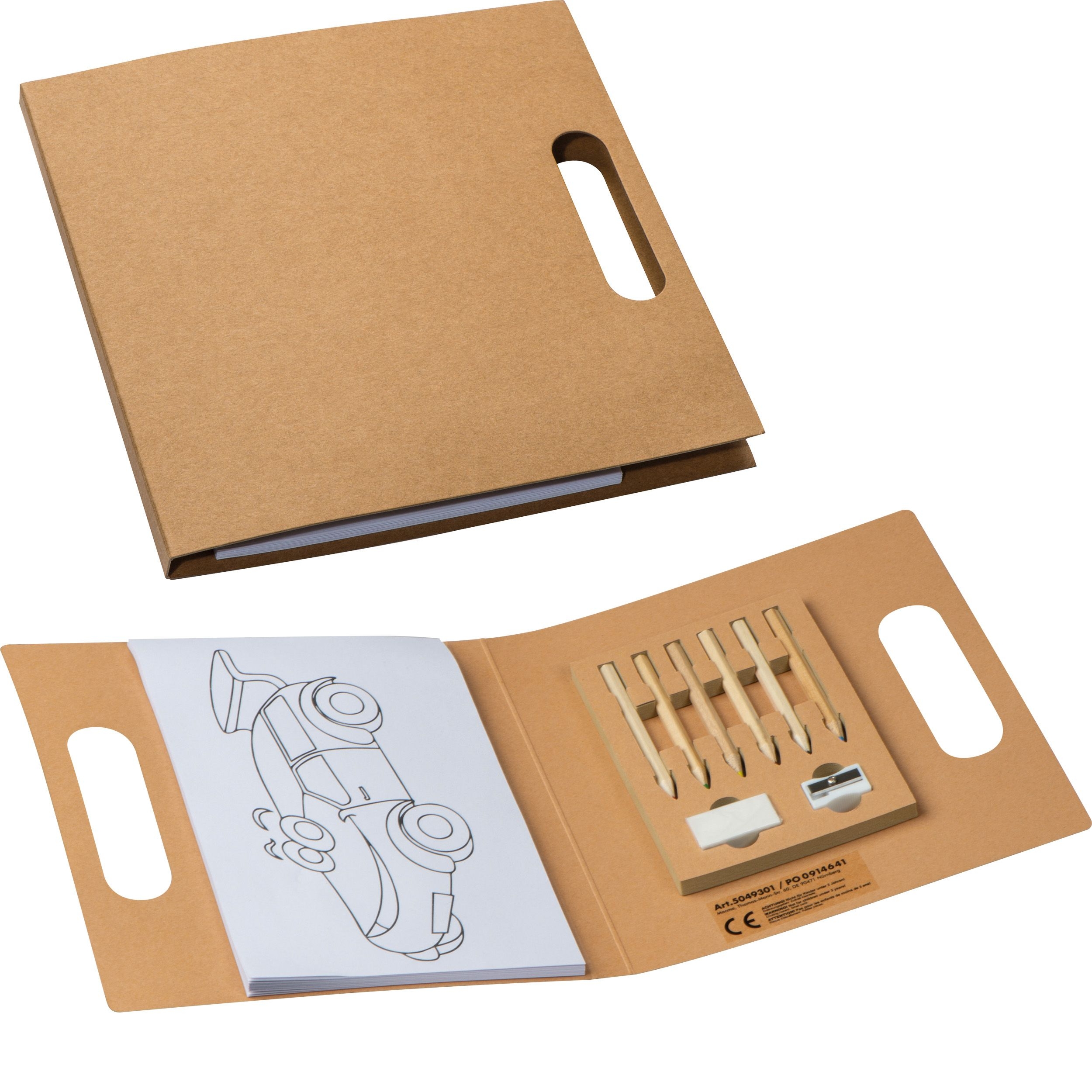 Malbuch in recyceltem Einband, braun