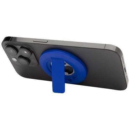 PF124461-3Ain Magnetische Smartphonehalterung  aus recyceltem Kunststoff mit Flaschenoeffner _ royalblau