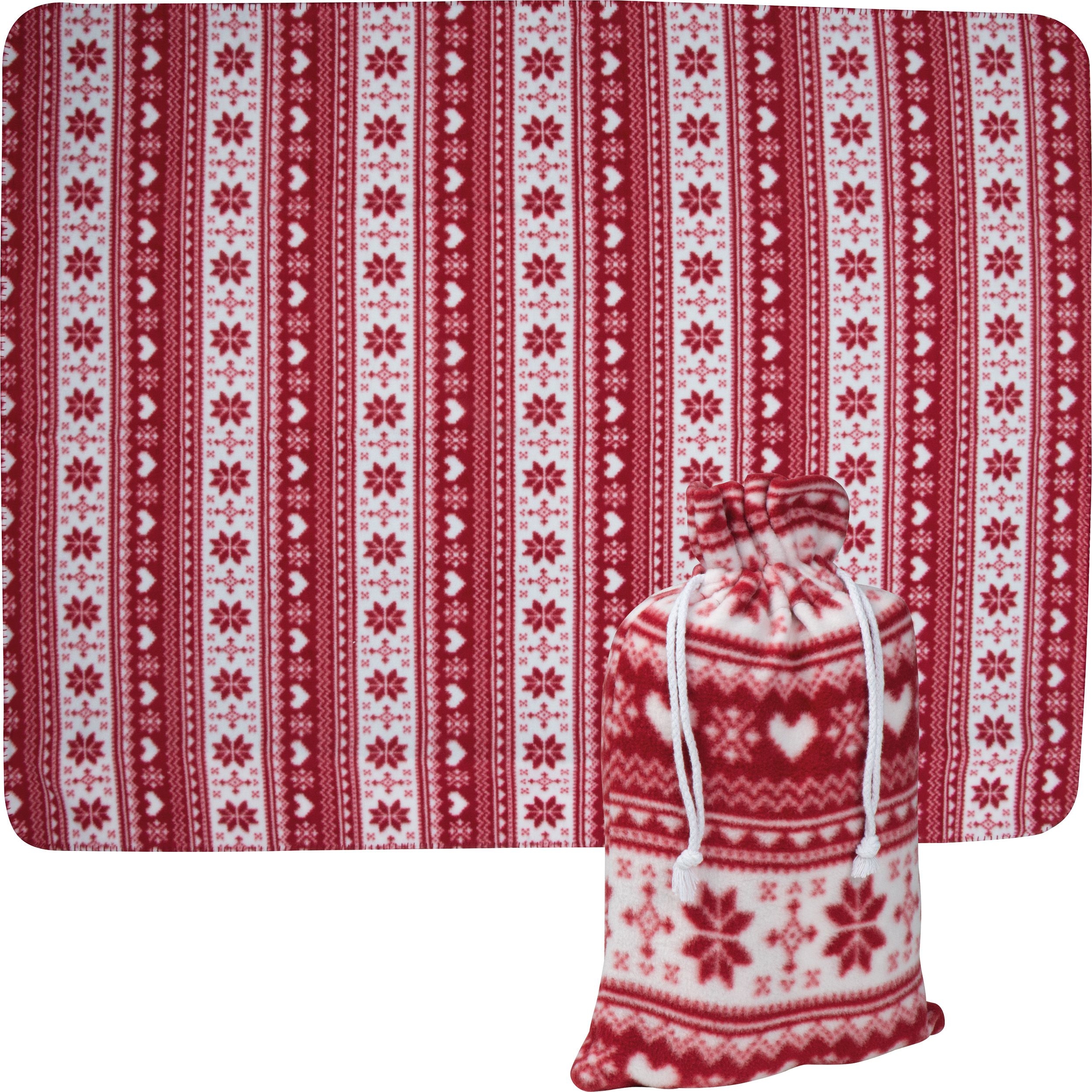Weihnachtliche Kuscheldecke , rot
