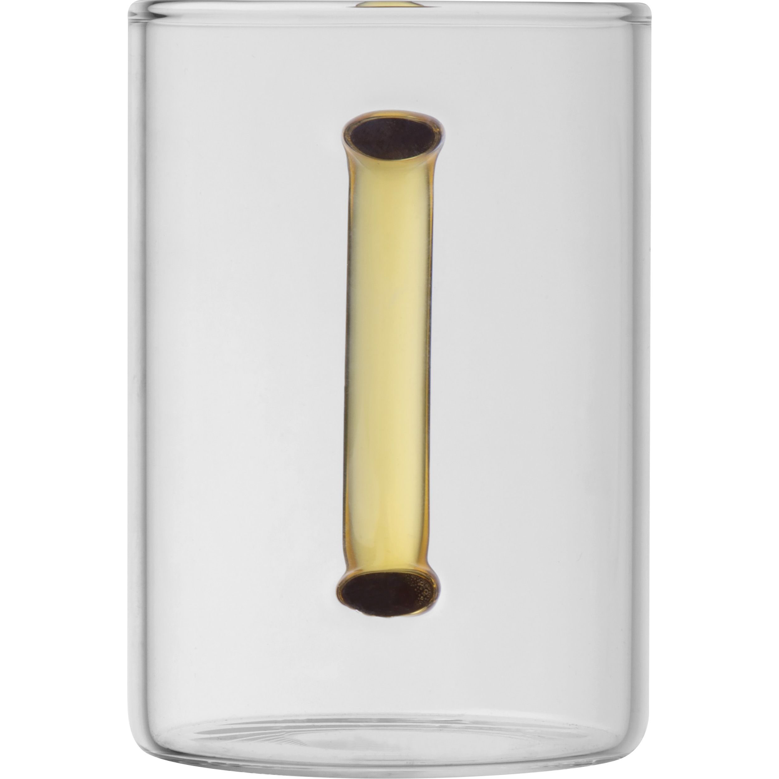 MA82340-08Glastasse mit farbigem Henkel_ 250ml_ gelb
