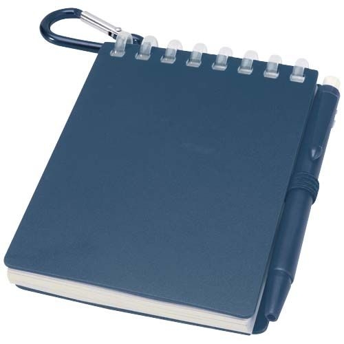 PF107051-2Lig Mini Recyceltes Outdoor-Softcover Notizbuch und Kugelschreiber Set _schwarze Mine_ Ozeanblau