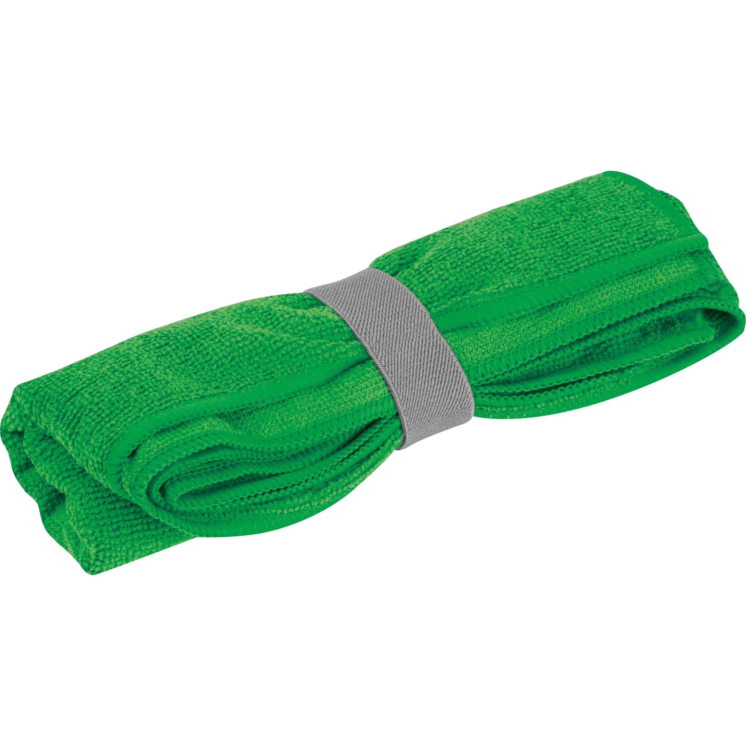 MA74754-09Mikrofaser Handtuch mit Gummiband HUGH_ gruen