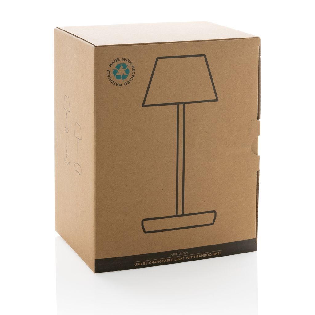 XDP513.28-3Pure Glow USB-Tischleuchte aus RCS recyceltem Kunststoff_ weiss