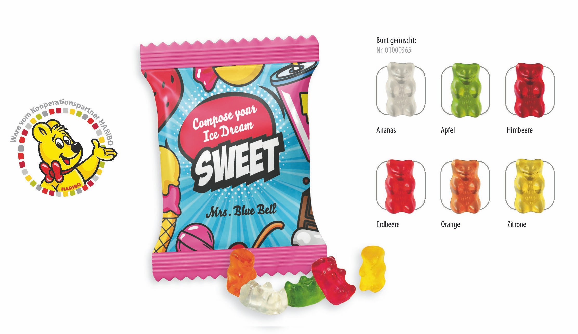 SW0366-8HARIBO Mini Goldbaeren Werbetuete_HARIBO Herzen_ weisse Folie