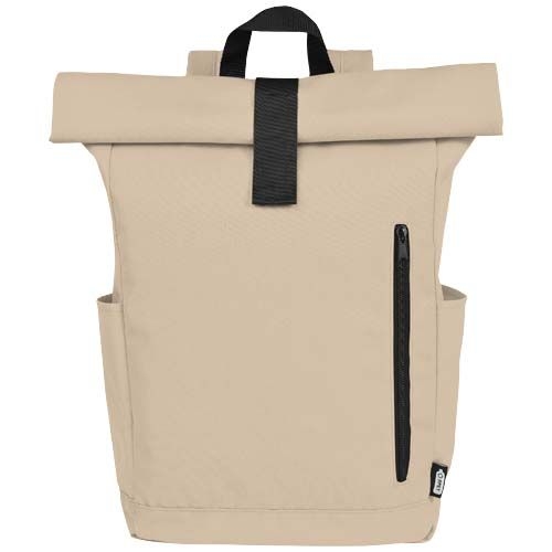 PF120659-7Byron 15_6_ GRS RPET Roll-Top Rucksack 18 L_ oatmeal