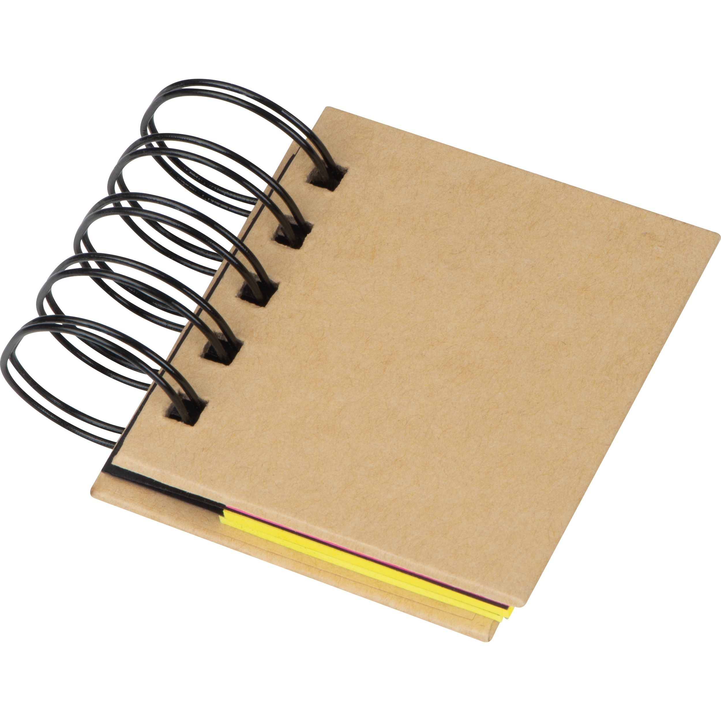 MA28865-01Ringbuch mit Haftmarkerstreifen und Haftnotizen BENEDYKTA_ braun
