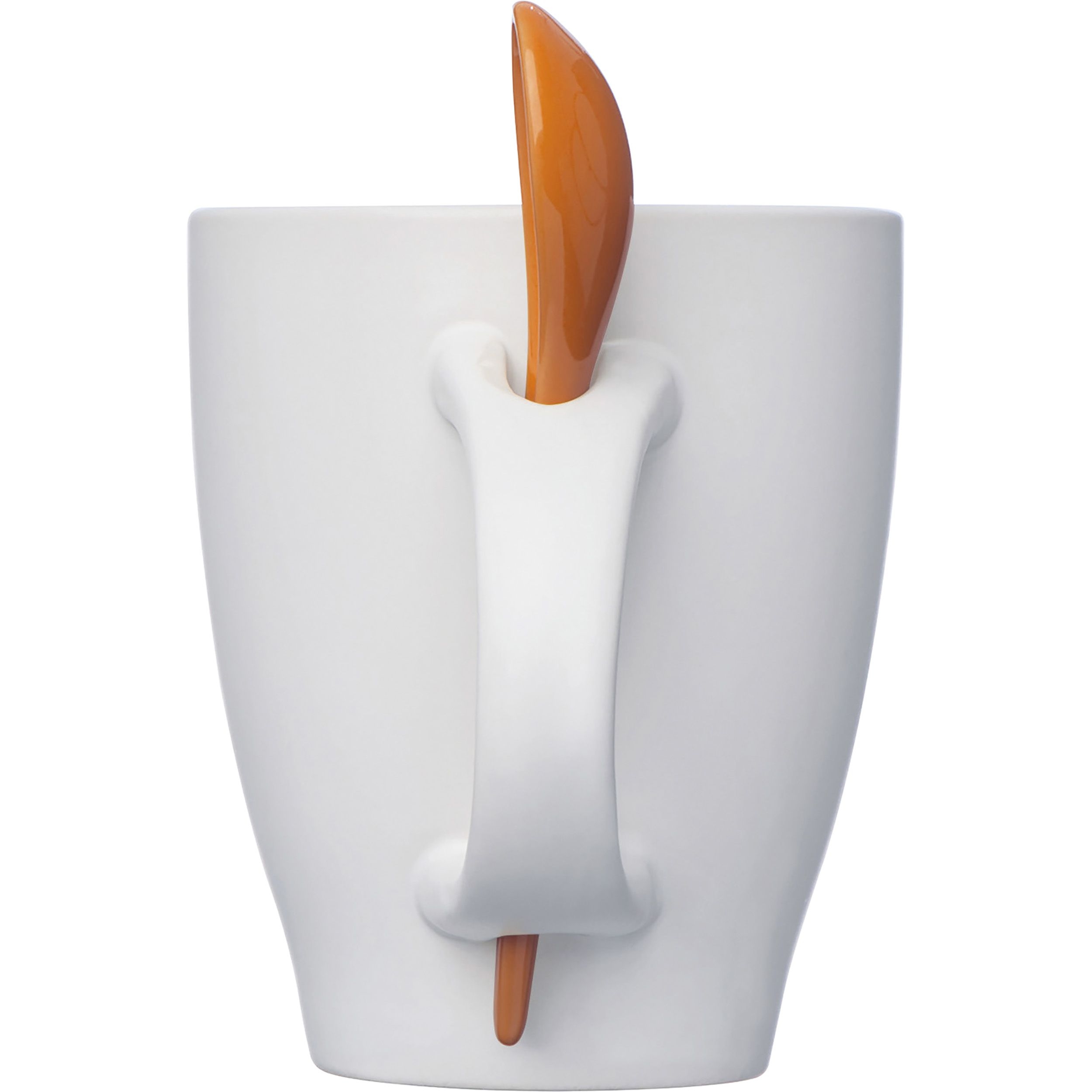 MA85095-10Tasse aus Porzellan mit Loeffel_ 250ml_ orange