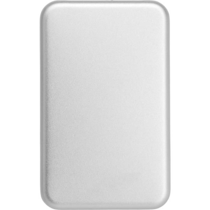 Aluminium Solar Powerbank Drew, Silber