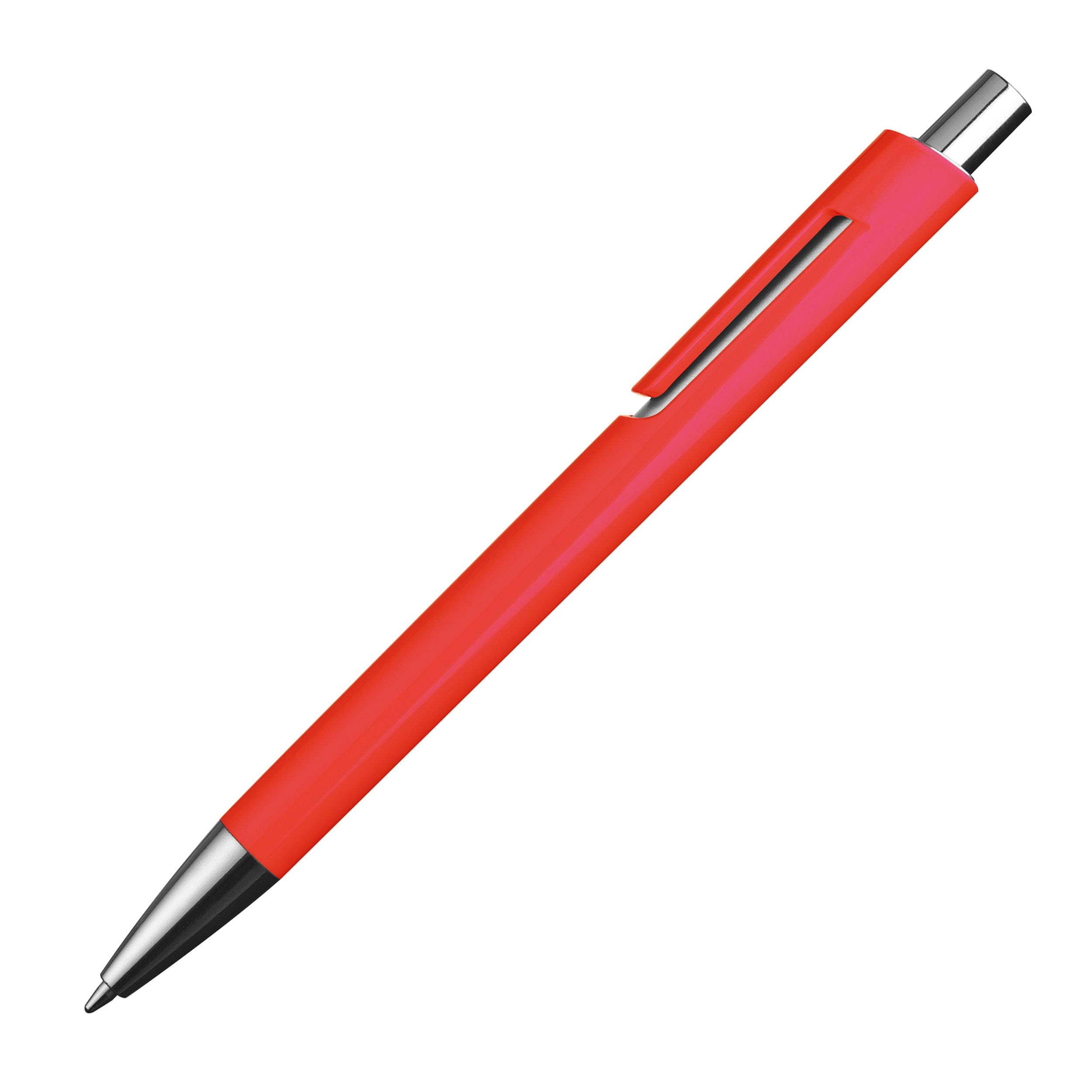 MA13538-05Kugelschreiber mit silbernen Applikationen_ rot