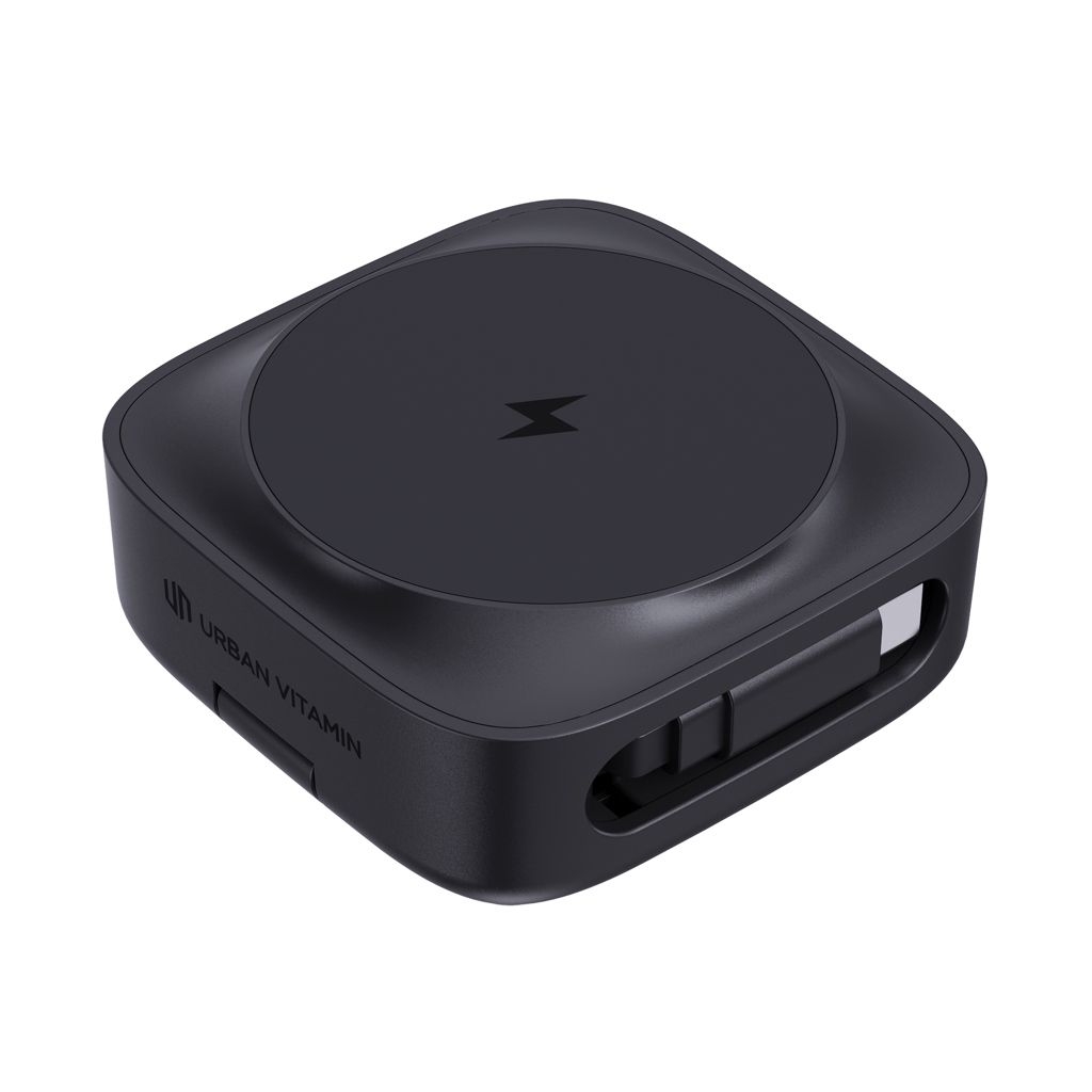 XDP309.53-01Urban Vitamin Goleta 2-in-1 15W Magnetic Wireless Charger_ schwarz