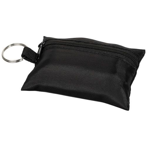 PF122009-1Valdemar 16-teilige Erste-Hilfe-Tasche mit Schluesselanhaenger_ schwarz