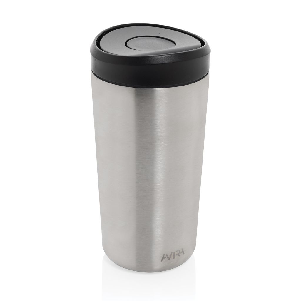 XDP438_10-02Avira Alix Klickbecher aus RCS rec. Stahl 400ml_ silber