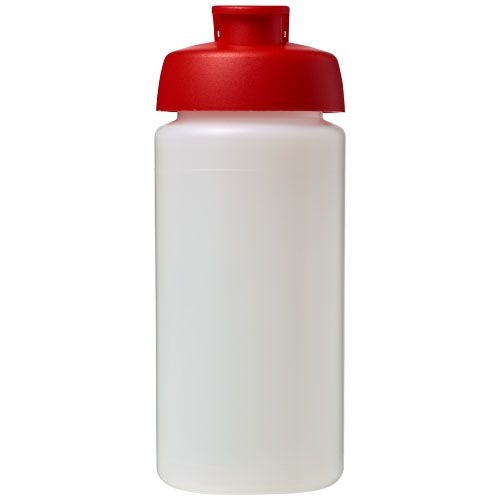 PF210072-19Baseline® Plus grip 500 ml Sportflasche mit Klappdeckel_ transparent_rot
