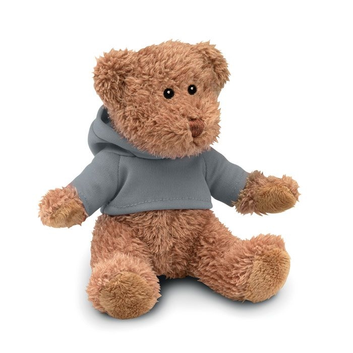 MO7375-07Johnny Teddybaer mit Hoody_ Grau
