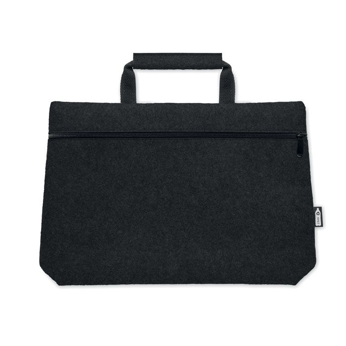 MO6718-03Tapla Laptop Tasche RPET-Filz_ Schwarz