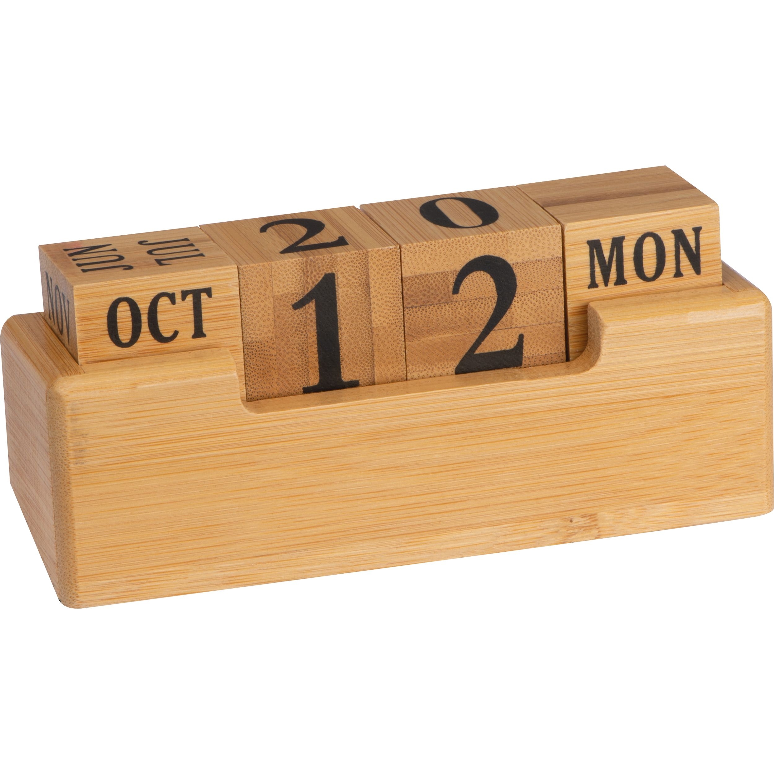 MA22263-13Schreibtischkalender aus Bambus_ beige
