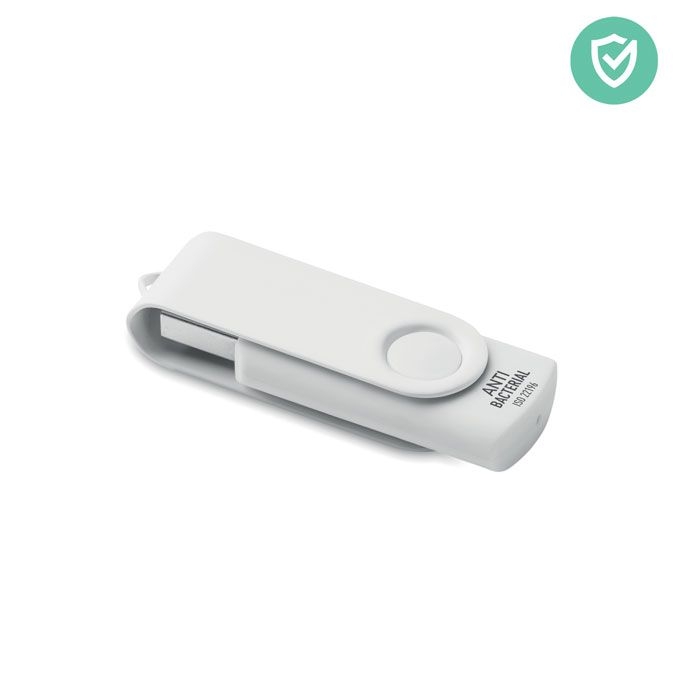 MO1204-06Tech Clean Antibakterieller USB-Stick 16GB_ Weiss_ 16 GB