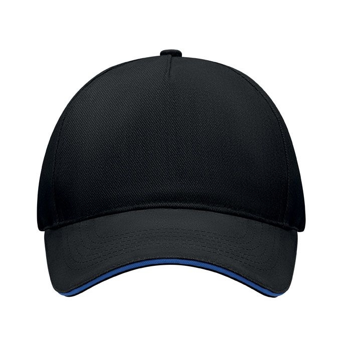 MO6875-81Long Beach Singa Baseball cap 5 panels 260g_m²_ schwarz_blau