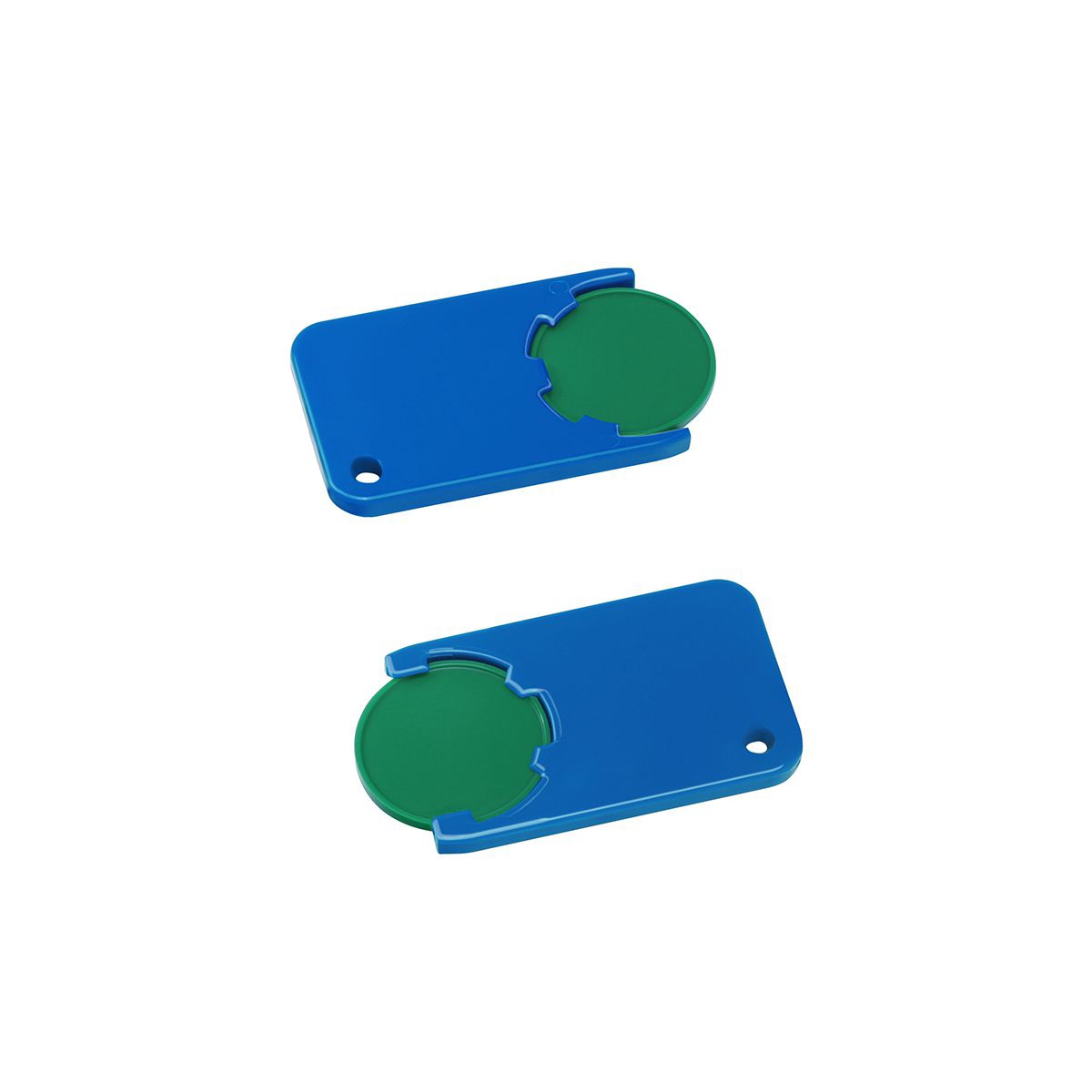 Chiphalter mit 1€-Chip "Beta", grün, blau