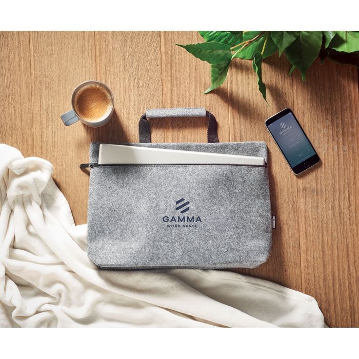 MO6718-07Tapla Laptop Tasche RPET-Filz_ Grau