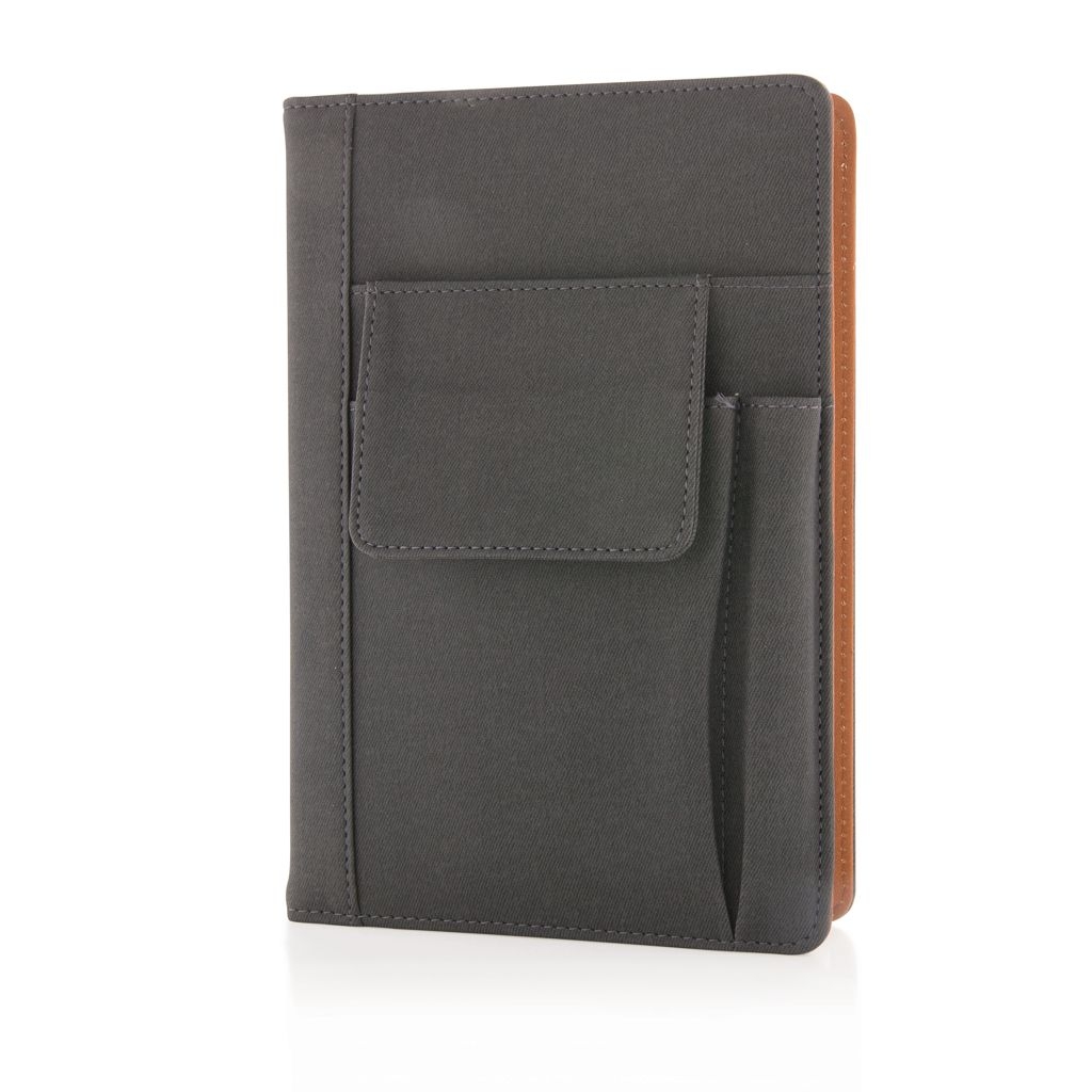 XDP773.07-1Notizbuch mit Telefontasche_ schwarz