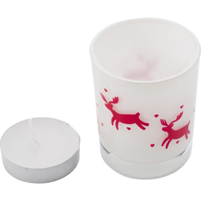 GI5039Teelichthalter aus farbigem Glas Kirsten
