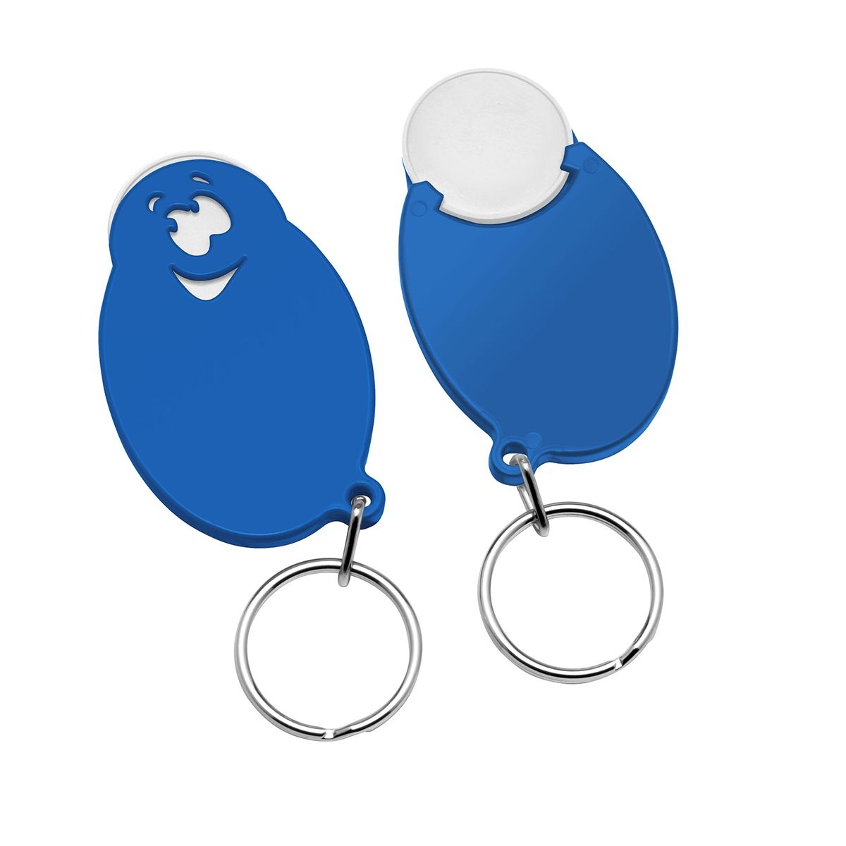 HE7855R-0-3Chiphalter mit 1€-Chip _Gesicht_ weiss_ blau