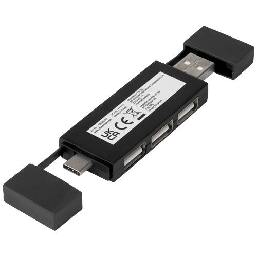 PF124251-4Mulan doppelter USB 2.0-Hub_ schwarz