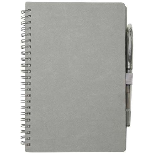 PF107986-2Slate A5 wiederverwendbares Hardcover Notizbuch und Stiftset _schwarze Mine_ grau