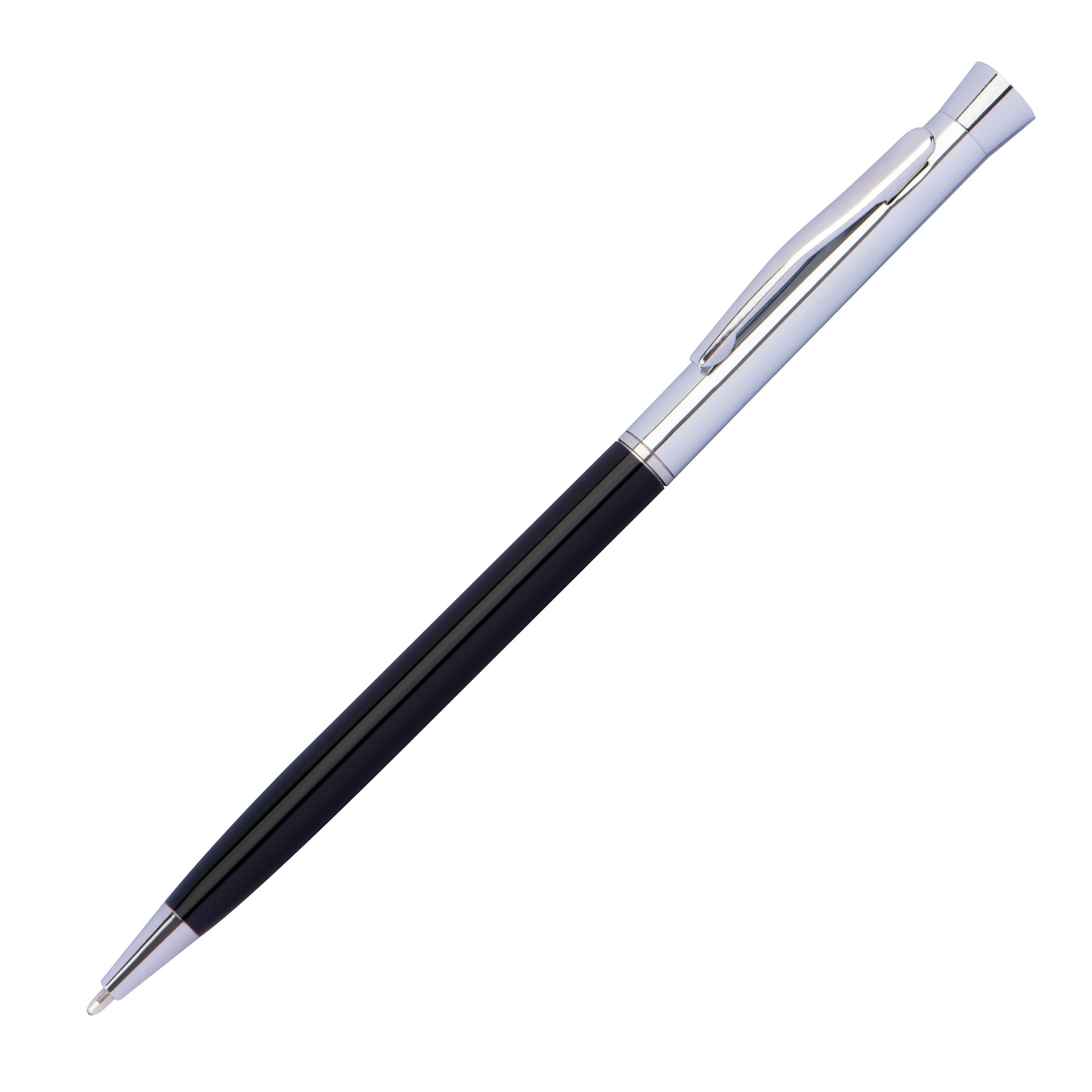 MA10871-03Schlanker Drehkugelschreiber aus Metall_ schwarz