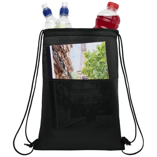 PF120495-1Oriole Kuehltasche mit Kordelzug 5L_ schwarz