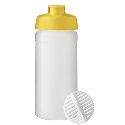 PF210702-2Baseline Plus 500 ml Shakerflasche_ gelb_klar mattiert